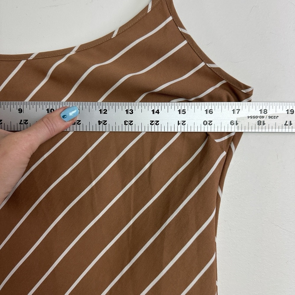Jenni Kayne Slip Dress Camel Striped Long Small Classic Timeless Feminine - Picture 6 of 11